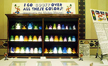 Display of Glass Insulators in All Colors