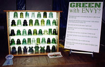 Green With Envy Display of Green Glass Insulators